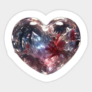 Crystal heart Sticker